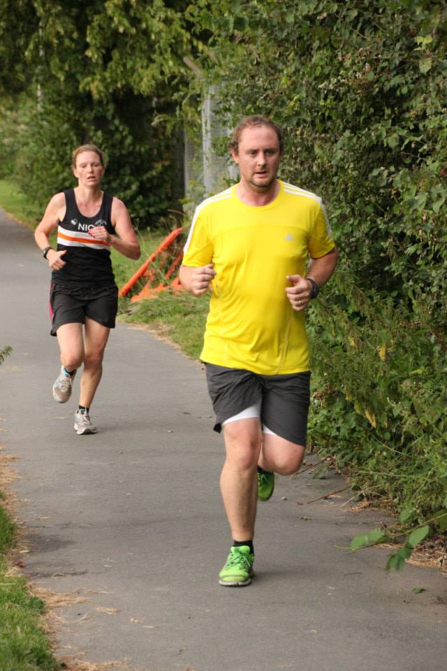 Dave and Nichola Running the Magic Mile (2014)
