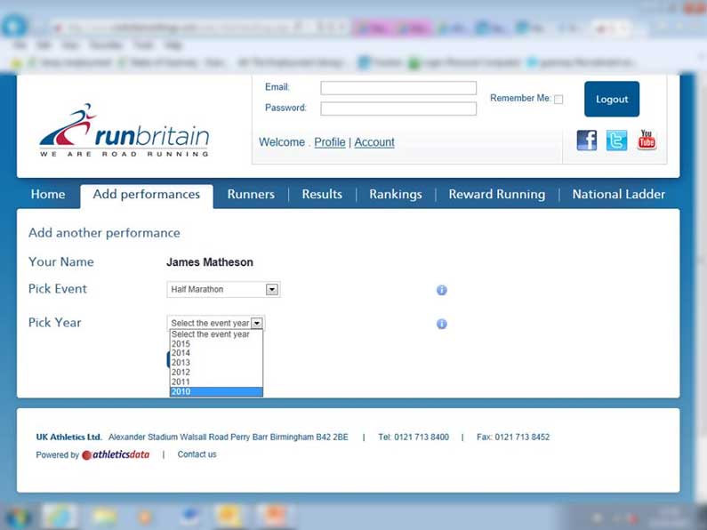 Run Britain Rankings 2010