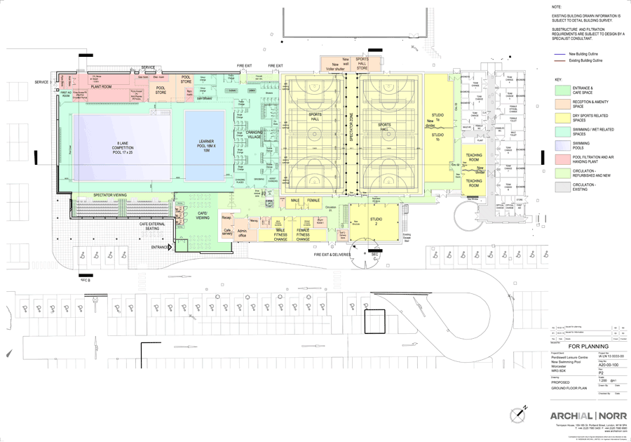 The new floor plan of the leisure centre
